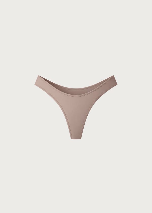 High Leg Thong in Clay